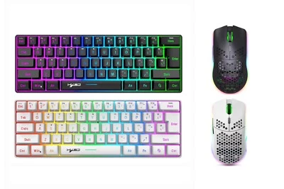 RGB HXSJ Wireless Mechanical 60% Gaming Keyboard And Mouse For All Devices - Image 1 of 4