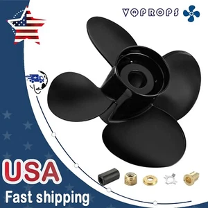 For Mercury Engines 40-140HP 15 Spline tooth 4 blades 13.8 x 13 Boat Propeller - Picture 1 of 8