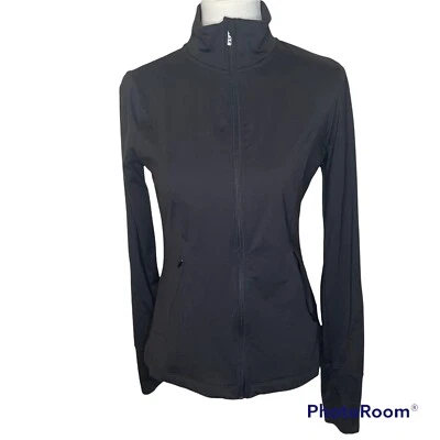 Victoria Secret Sport VSX Sudadera Cremallera Completa Bolsillos con Cremallera Agujeros para el Pulgar Negra Talla S Foto 1 de 4