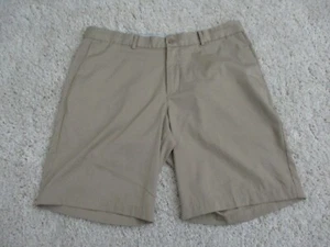 NIKE Golf Shorts Men's 36 Beige Dry fit Standard Fit inseam 10in Stretch Logo - Picture 1 of 13