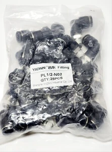 25 PL1/2-N2 Push to Connect Rohrverschraubung, Außenbogen - 1/2" Rohr Außendurchmesser x 1/4" NPT  - Bild 1 von 5