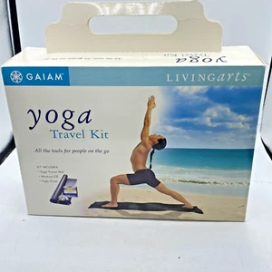 Giaim Yoga Travel Kit Black Mat Workout CD For Beginners Yoga Strap - Picture 1 of 7