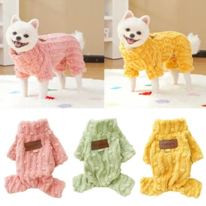 Warmer Fleece-Hunde-Kapuzenpullover Cartoon-Kostüm Welpe Katze Hund Overall ≌ - Bild 1 von 32