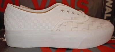 Vans Authentic White Woven Leather Platform 2.0  VN0A5KXA9GY - Image 1 of 4