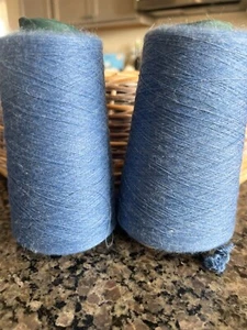 2 Soft Blue Peruvian Baby Alpaca/Bamboo Mix Yarn #0weight 13.6oz - Picture 1 of 5