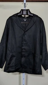 eskandar Glossy Linen Double Pocket Worker Jacket Size 0 Made In England - Picture 1 of 6