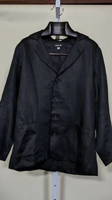 eskandar Glossy Linen Double Pocket Worker Jacket Size 0 Made In England - Image 1 of 4