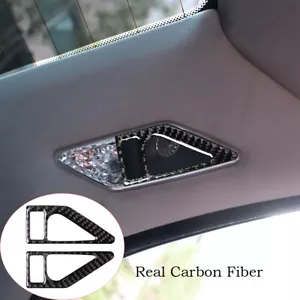 2*Real Carbon Fiber Rear Row Reading Light Cover For BMW 3 Series E46 1998-2005 - Picture 1 of 8