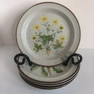 Vintage Takahashi Buttercup Salad Plates Speckled Stoneware Japan Variety of 5 - Picture 1 of 24