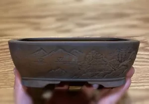 Japanischer Bonsai-Topf TOKONAME UDEI KUGIBORI rechteckig kleine Größe W16,7 cm BIGEI - Bild 1 von 8
