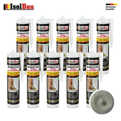 10 x 300ml Express Reparaturmörtel Zement-Fix Zementgrau Fugenmörtel Mörtel - Bild 1 von 4