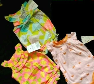 Carter's Mädchen 3 Monate 1 Stück Outfits Krebse, Fische, Kirschen, Zitronen Auswahl Neu - Bild 1 von 9