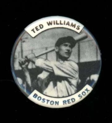 Vintage MLB Black & White Pin Ted Williams Boston Red Sox FX461 - Image 1 of 2