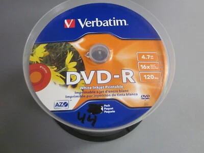 NOS Verbatim DVD+R 16x 4.7 GB 120 Min. Each Qty 44 Discs - Image 1 of 2