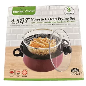 Kitchen Sense Friggitrice Antiaderente Resistente con Coperchio in Vetro - Foto 1 di 5
