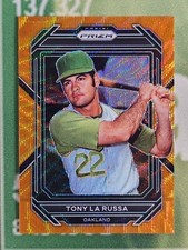 2023 Panini Prizm Baseball #291 Tony La Russa Orange Wave /50  Oakland Athletics