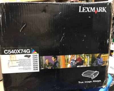 ✅ LEXMARK C540X74G Black‼️/ Color Imaging Kit- Very Distressed Box, Sealed Bags‼ - Image 1 of 4