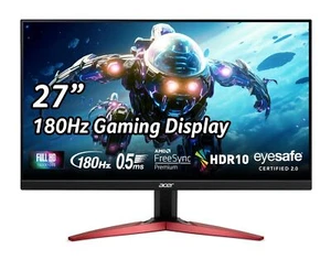 Acer KG271 27 Inch Full HD Widescreen Gaming Monitor 180Hz FreeSync 1ms - Picture 1 of 13