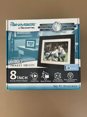 Paniimage 8” Digital Photo Frame Holds 6400 Images - Image 1 of 4