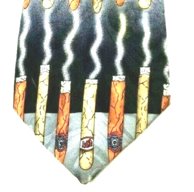 Charuto Surrey 100% seda preto e cinza 3 7/8" X 57" (J9) - Imagem 1 de 4