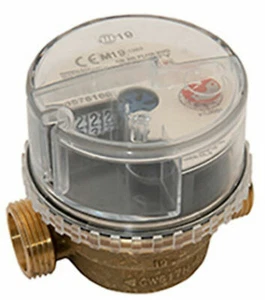 Wohnungs-Wasserzähler 1/2" Warmw.Q3= 2.5 m3/h 80 mm funkvorb. Eichung 2021 - Bild 1 von 1