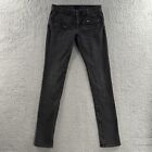 Banana Republic Womens Jeans Black Size 28 Denim Skinny Zippers Cotton Blend