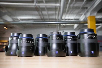 Zeiss Milvus EF Mount Lens Set – 15/21/35/50/85/100mm – Case + Gear Rings - Image 1 of 4