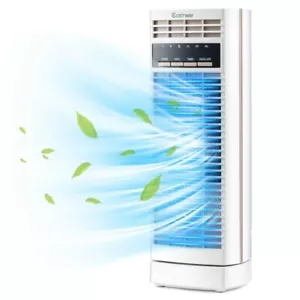 Electric Desk Fan 14" Mini Oscillating Tower Fan Office w/ 3 Speed & Timer White - Picture 1 of 10