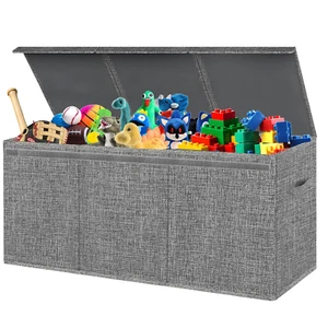 Large Toy Box Chest,Big Toy Storage Organizer,Storage Bins with Lids,Stuffed Ani - Picture 1 of 9