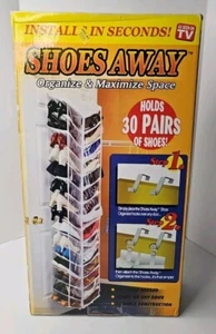 Shoes Away Hanging Organizer Organize 30 Pairs Space Closet TV Holder Over Door - Picture 1 of 6