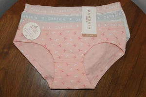 DANSKIN GIRLS UNDERWEAR BIKINI 3-PIECE SET GRAY PINK SIZE XS (4/5) - Picture 1 of 3