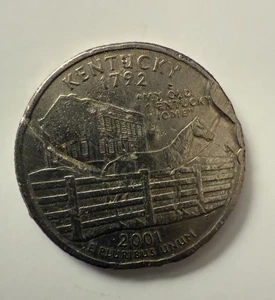2001 Kentucky Quarter D Mint State MAJOR Errors (206) - Picture 1 of 6