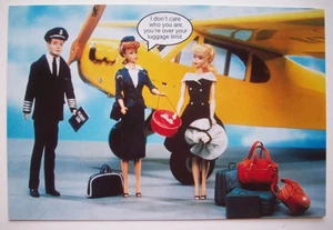 Barbie Fashions postcard American Airlines Stewardess - Picture 1 of 2