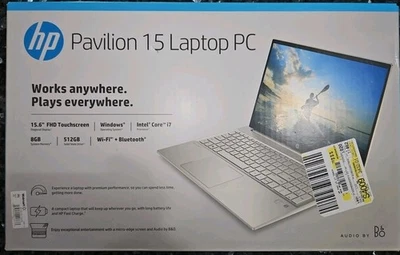 HP Pavilion 15-eg0070wm 15.6” (512GB SSD, Intel Core i7 11th Gen., 2.8 GHz, 8GB - Image 1 of 2
