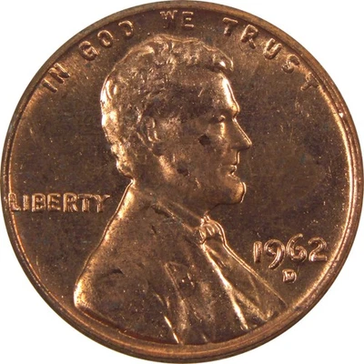 1962 D Lincoln Memorial Cent BU Uncirculated Penny 1c Coin - Image 1 of 4