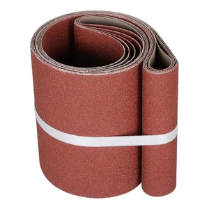 Nuevo 6 in X 48 in 80 Grano Rojo Papel de Lija Premium Aluminio Cinturones de Lijado 5 Piezas - Imagen 1 de 15