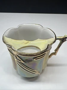 Tazza da caffè vintage baffi giallo, oro - Foto 1 di 8