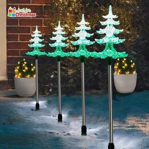 4pcs Outdoor Battery Light Landscape LED Stake Lights Garden Pathway Lawn Lights - Picture 1 of 12