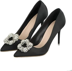 2Pcs Women Crystal Leaf Flower Shoe Clips Rhinestone Bridal Wedding Party... - Picture 1 of 7