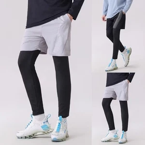 Mens Lightweight Cropped Running Bottoms with Effective Moisture Control - Picture 1 of 44