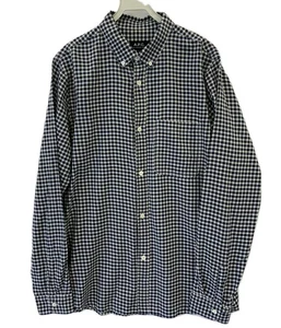 A.P.C. Rue Madame Paris Men’s Gingham Check Shirt Blue White Long Sleeve L #C5 - Picture 1 of 7