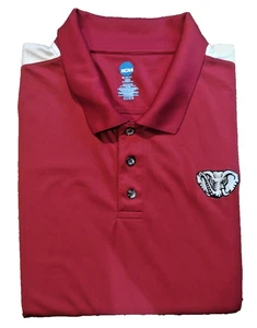 NCAA By KA Inc Men's Red Short Sleeve Alabama 3 Button Front Polo Size 3XL - Picture 1 of 4