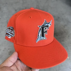7 1/2 New Era MLB Florida Marlins 10th Anniversary Side Patch 59FIFTY Fitted Hat - Bild 1 von 3