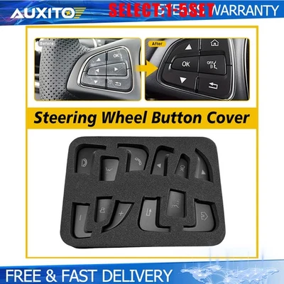 Cubierta de botón de volante negra para Mercedes Benz B A C GLA GLS GLE CLS 12-60X Foto 1 de 2