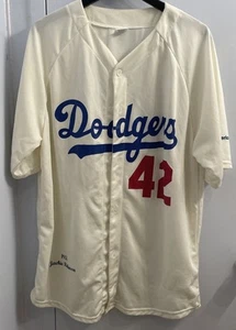 Los Angeles Dodgers Trikot 1955 Jackie Robinson #42 Herren Größe XL Bank Of America - Bild 1 von 7