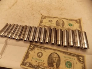 Enchufe Snap On Deep 6pt 1/4" Dr 1/8" a 9/16" SAE vendido como individuales Envío GRATIS Aftr1 - Imagen 1 de 12