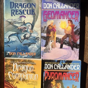 Don Callander 4 Sci Fi Pyromancer  Dragon Rescue/Companion/ Geomancer Vintage PB - Foto 1 di 24