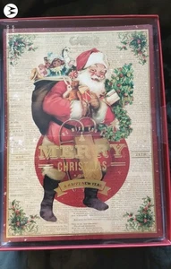 set 15 Punch Studio VINTAGE SANTA CLAUS with TOY SACK CHRISTMAS CARDS NEW - Picture 1 of 2