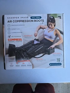 NEW Sharper Image Air Compression Boots - Leg Pain Relief, Improved Circulation - Picture 1 of 4