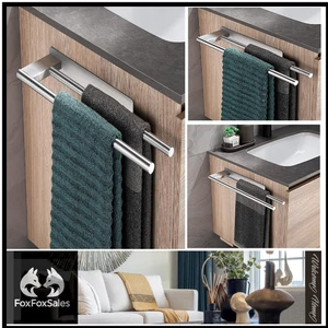 Selbstklebend Edelstahl Handtuchhalter | Doppelt | 39 cm - Bild 1 von 7